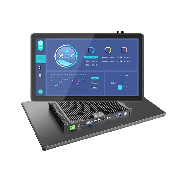 

Промышленная реклама Сенсорный мультитач TFT ЖК-дисплей IP65 Водонепроницаемый сенсорный экран Встроенный промышленный панельный ПК