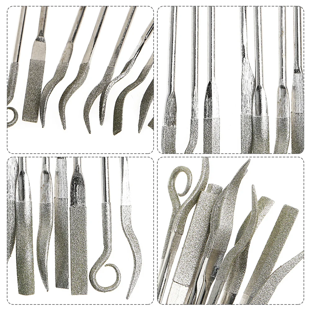 10 قطعة مجموعة ملفات تشكيل صغيرة للخشب المعادن لتقوم بها بنفسك أداة تلميع مجوهرات الحرف اليدوية نحت طحن المجوهرات ملف ذاتي الصنع