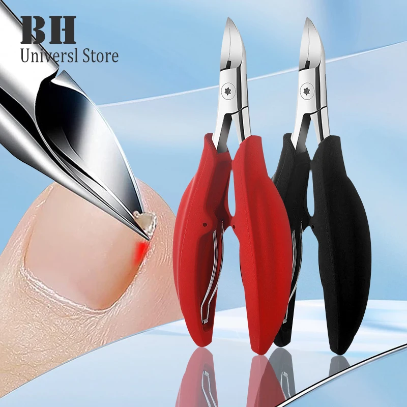 1Pcs Ingrown Nail Clippers Precision Thick Toenail Clipper Comfort Grip Fingernail Clipper Ergonomic Handle Toenail Scissors