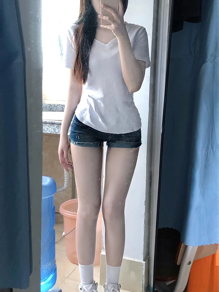 

Американский Sle Ретро Манжеты с низкой талией Джинсовые орты Женские летние сладкие и пряные утягивающие маленькие размеры Широкие ноги Подтяжка ягодиц Горячие...