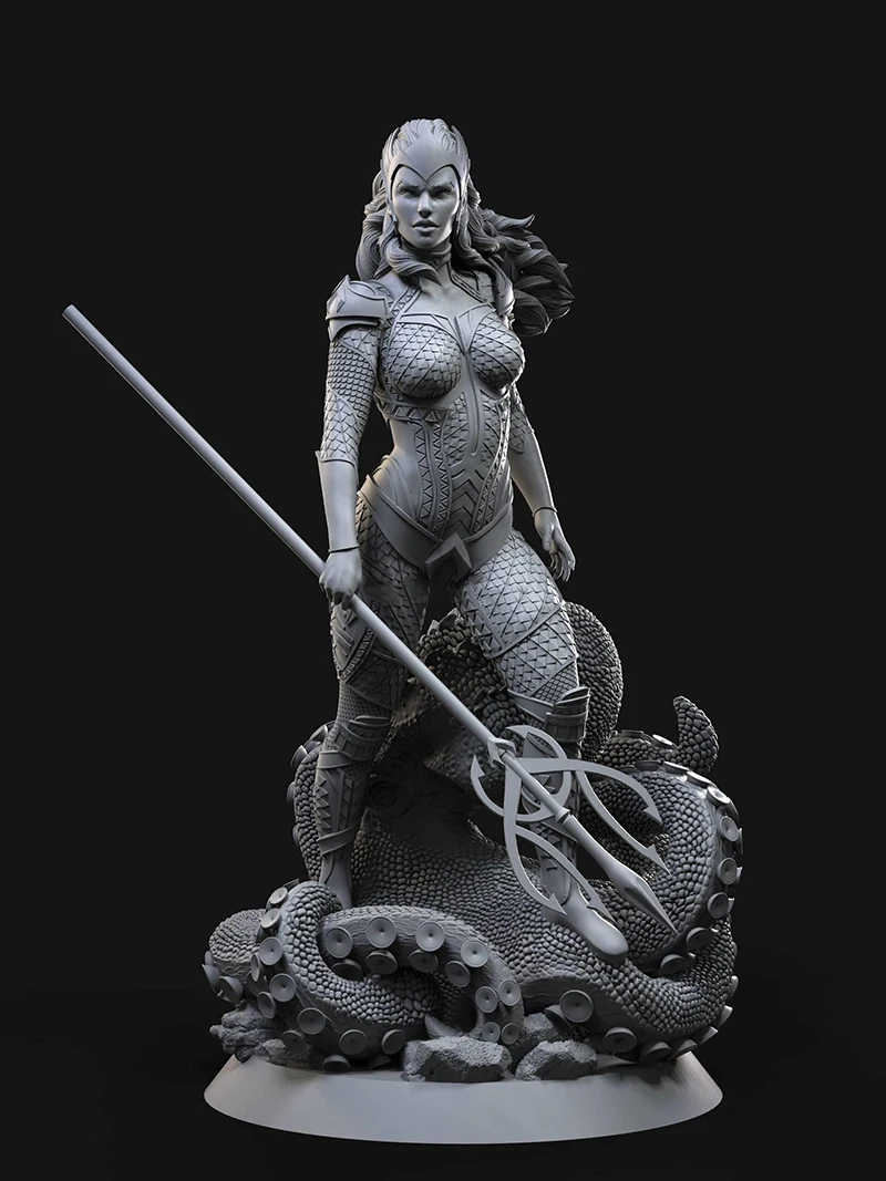 1/24 75mm 1/18 100mm Resin Model Kits Queen of The Ocean Sculpture Figure Unpainted No Color RW-285