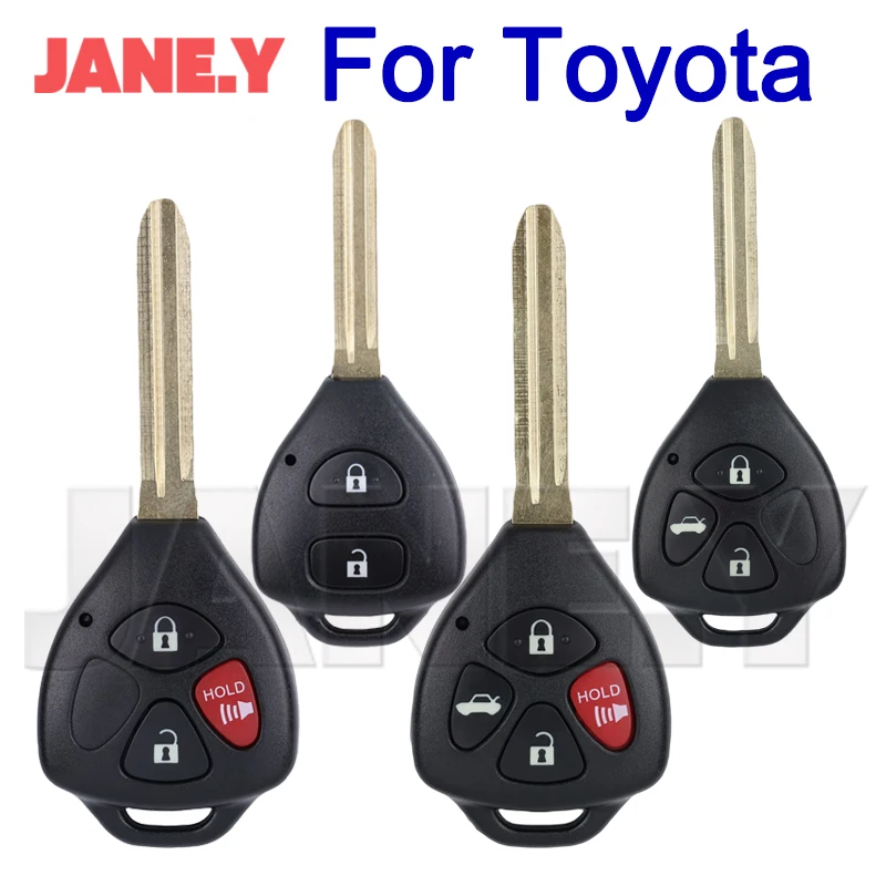 

Car Remote Key Shell For Toyota Camry RAV4 Yaris Corolla Avalon Matrix Venza Replacement Fob Car Key Cover Case 2/3/4 Buttoons