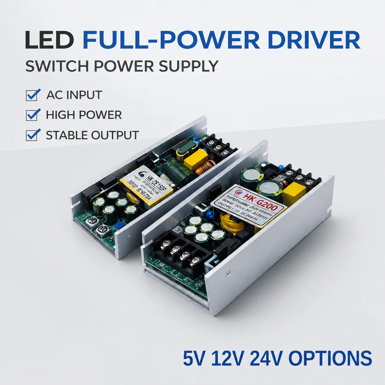 HK150W Laser Light Power Supply 5V 12V 24V 180W LED Driver for Wall Washer Point Control Lighting