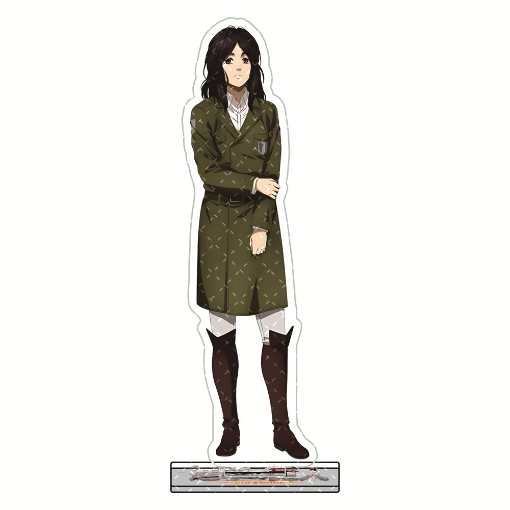 Attack on Titan 15cm Acryl-Standfiguren Schlüsselanhänger Survey Corps Uniform-Stil Anime Sammlerstück Desktop-Deko Display Fan-Geschenk