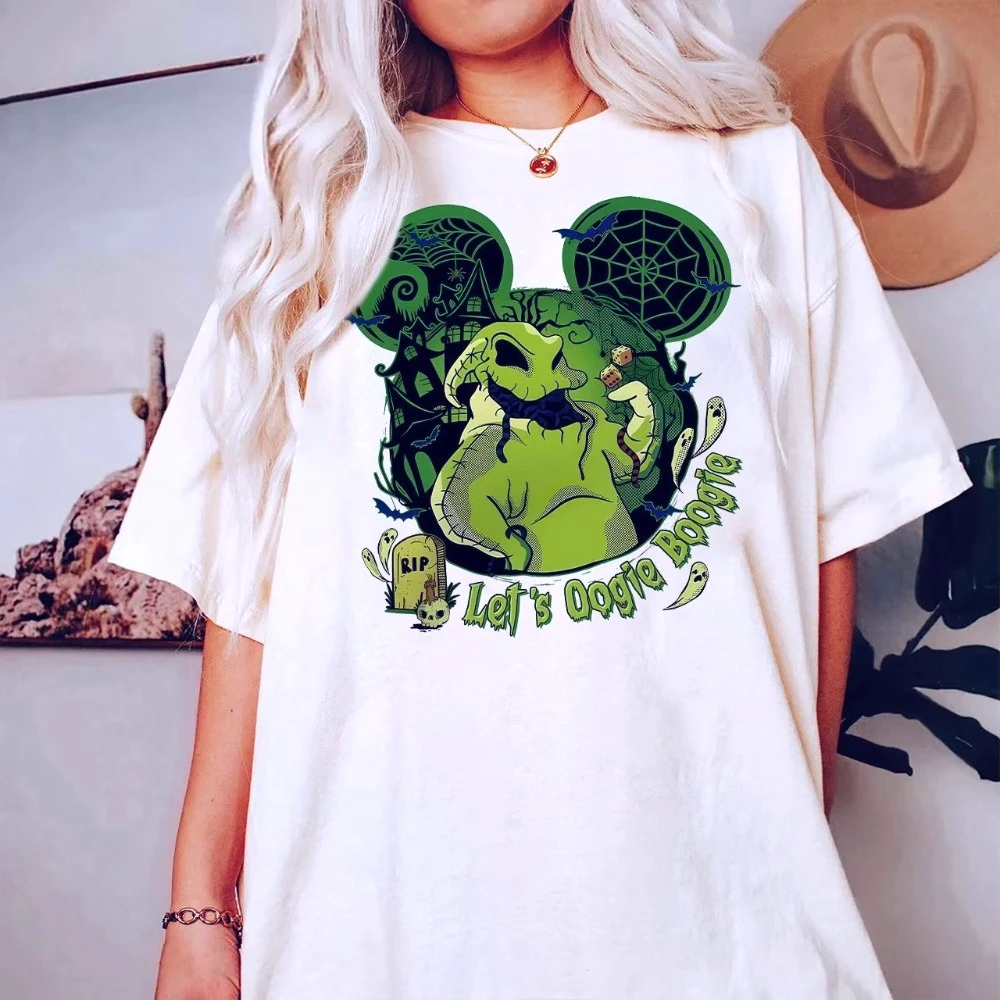 

Disney Oogie Boogie Bash 2025 Shirt Jack Sally Women's and Men's T-shirt Mickey and Friends Cotton T Shirts Disney Villains Tees