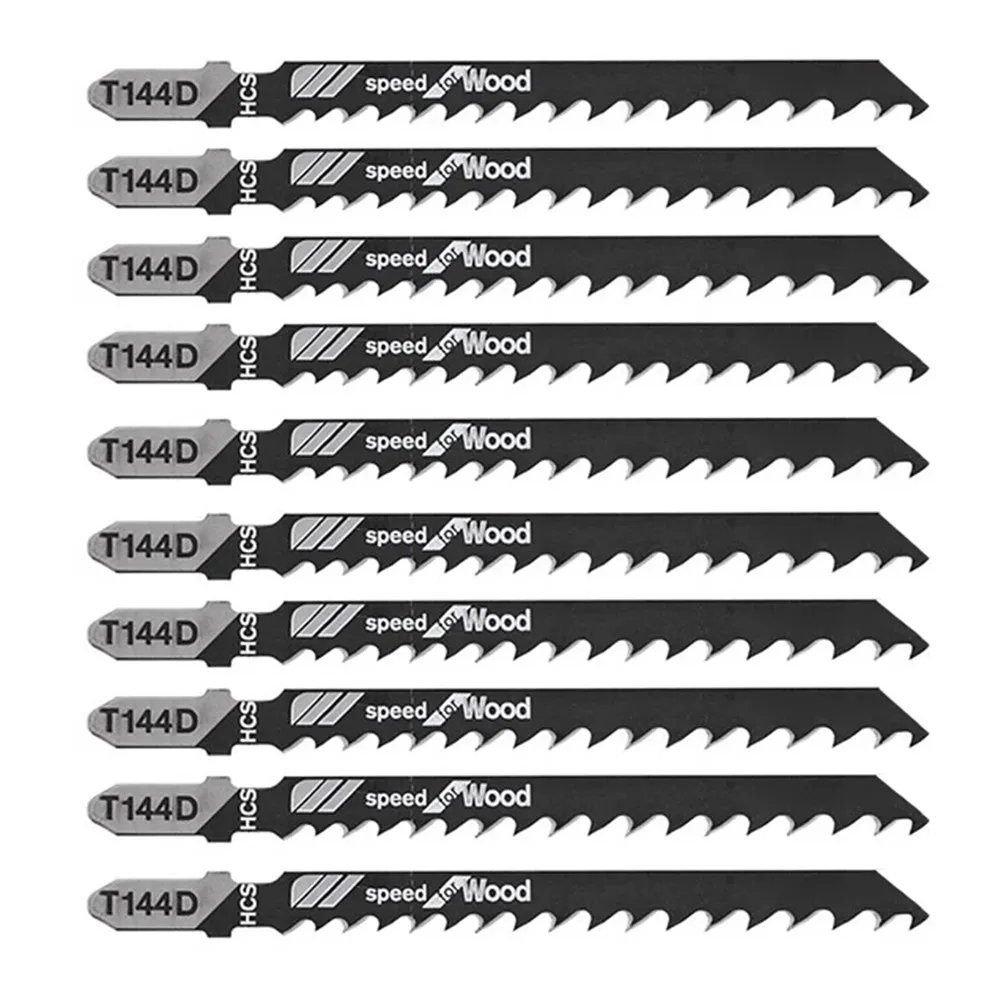 10Pcs HCS Jigsaw Blades T144D T-Shank Assorted Saw Blade For Wood Plastic Fast Cutting Tools