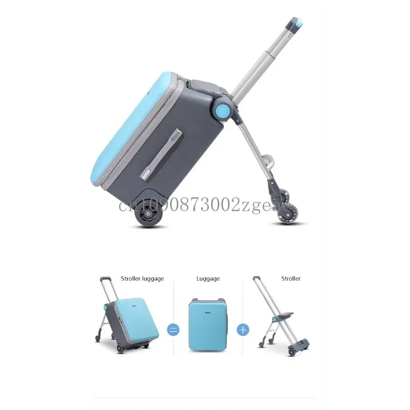 

Lazy Slip Walker Children's Travel Can Boarding Suitcase，Can Sit and Ride Children's Trolley