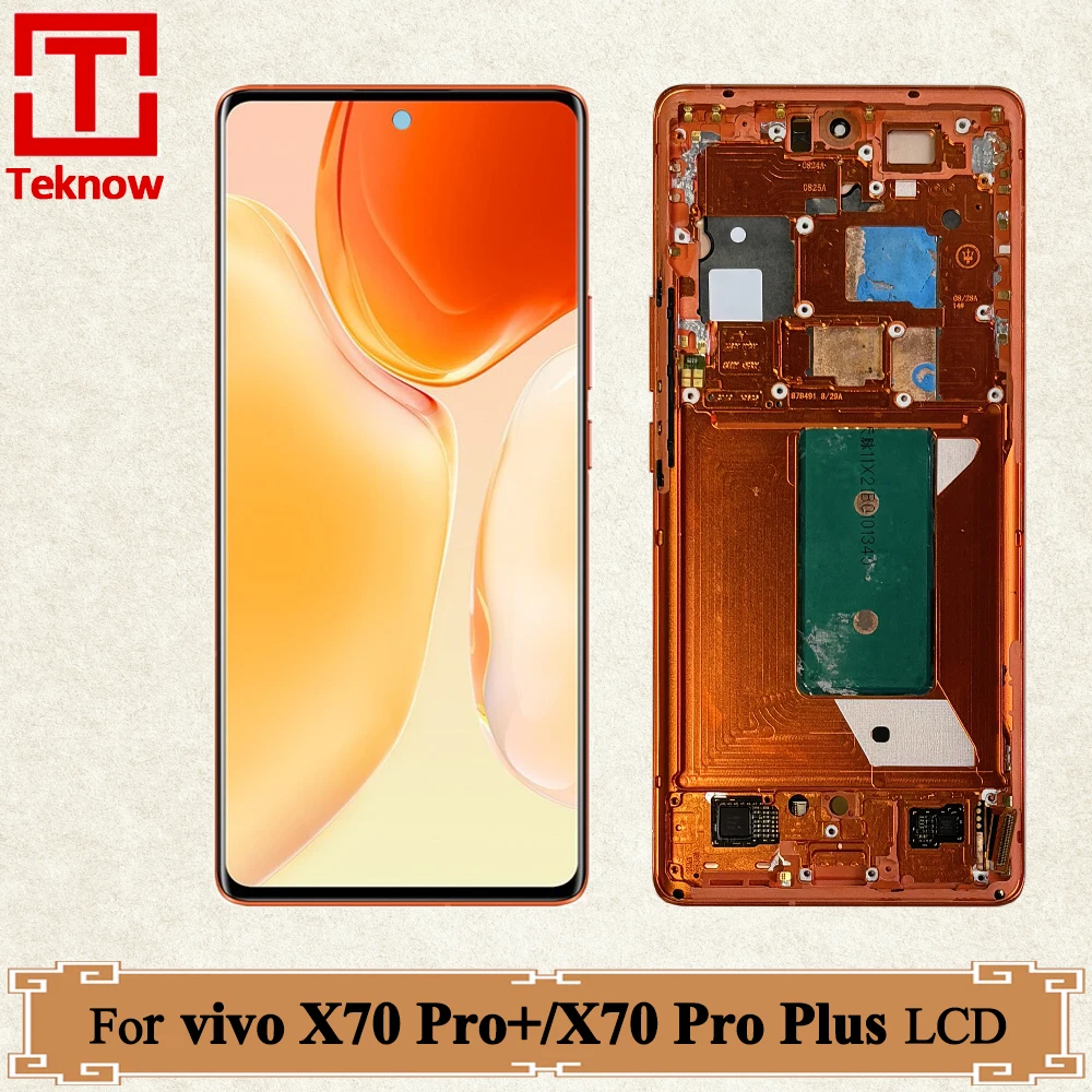 6.78'' AMOLED For vivo X70 Pro+ LCD Display V2145A Touch Screen Digitizer Assembly For X70Pro Plus V2114 LCD Replacement