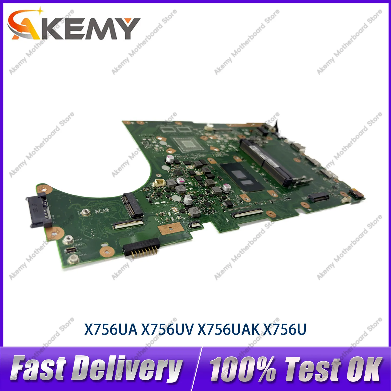 

X756UV Laptop Motherboard For ASUS X756UX X756UJ X756UR X756UQ X756UAK X756UQK X756UXM X756U X756UA A756U Mainboard I3 I5 I7 CPU