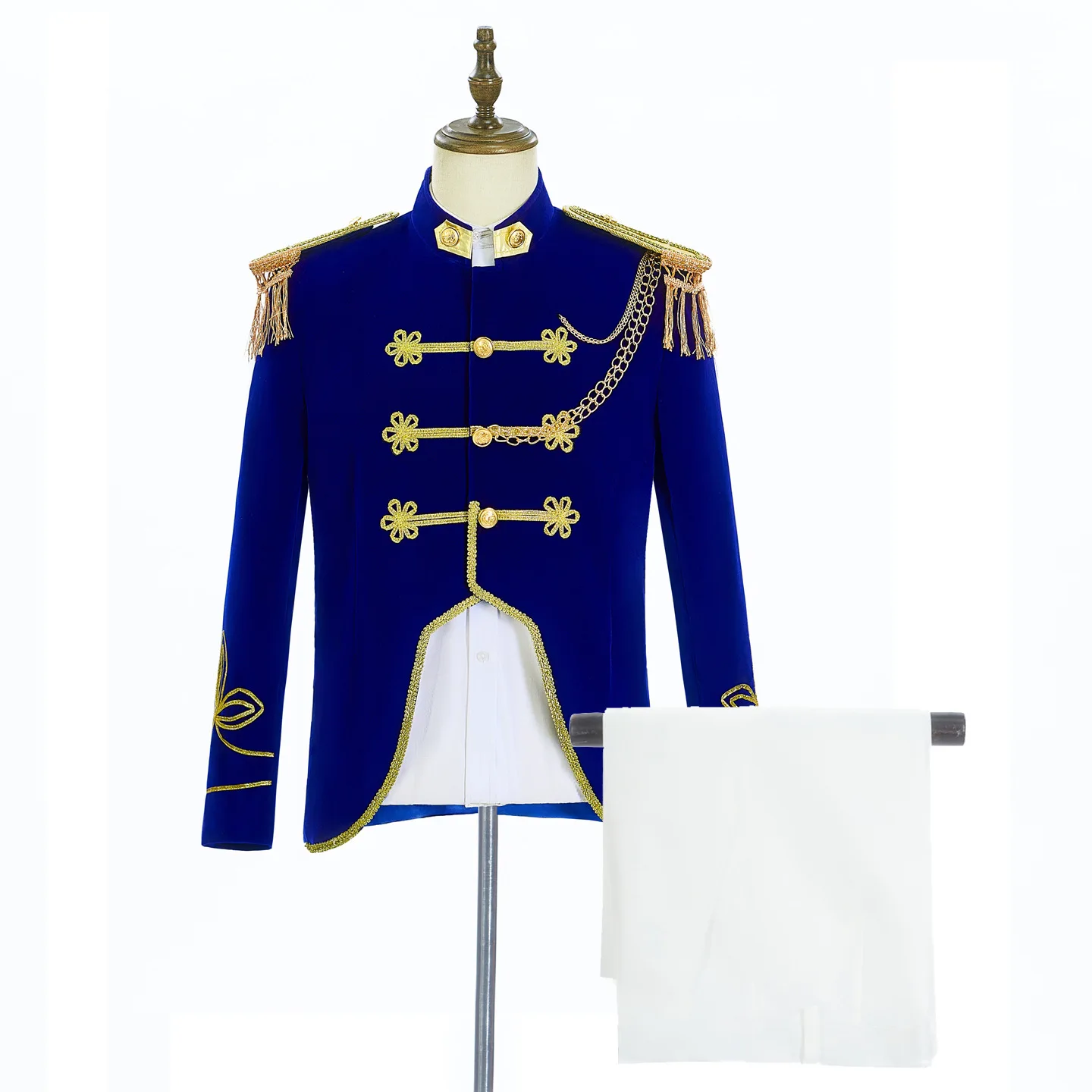 Fashion Navy Dress Suit for Men and Women,stage Portrait Studio Photography Navy Orchestra Couples Performance Clothing 2-piece - view 3