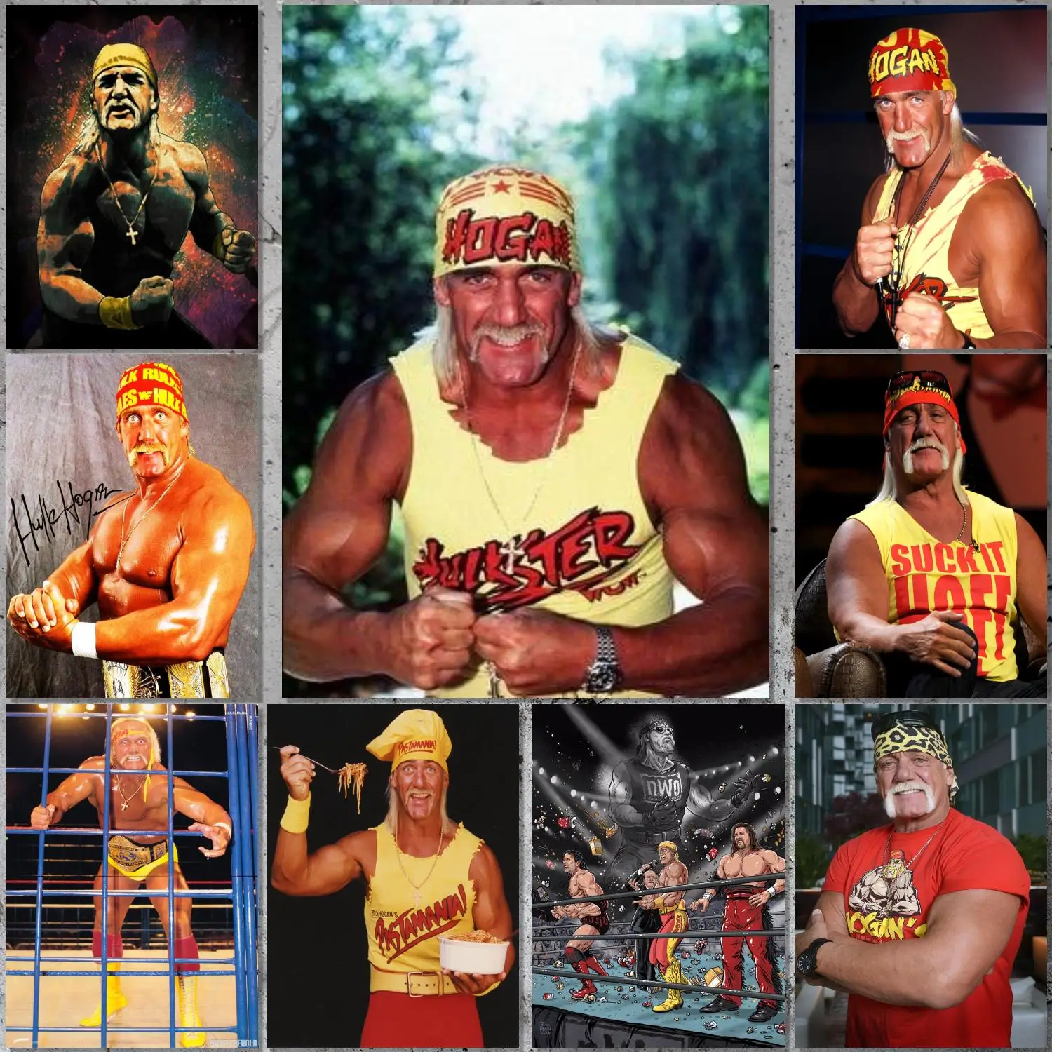 Hulk Hogan Poster Canvas Art Poster and Wall Art Picture Print Modern Family bedroom Decor Posters