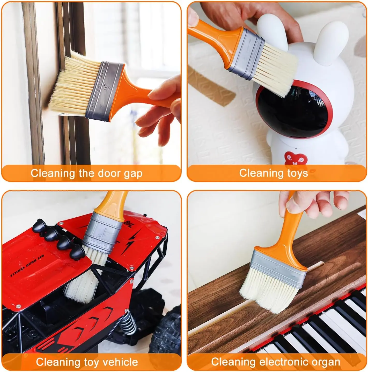 1-6 Inch Microfiber Paint Brushes Soft Bristles Detailing Brush Dusting for Auto Interior Arts Crafts Keyboard Painting Tools
