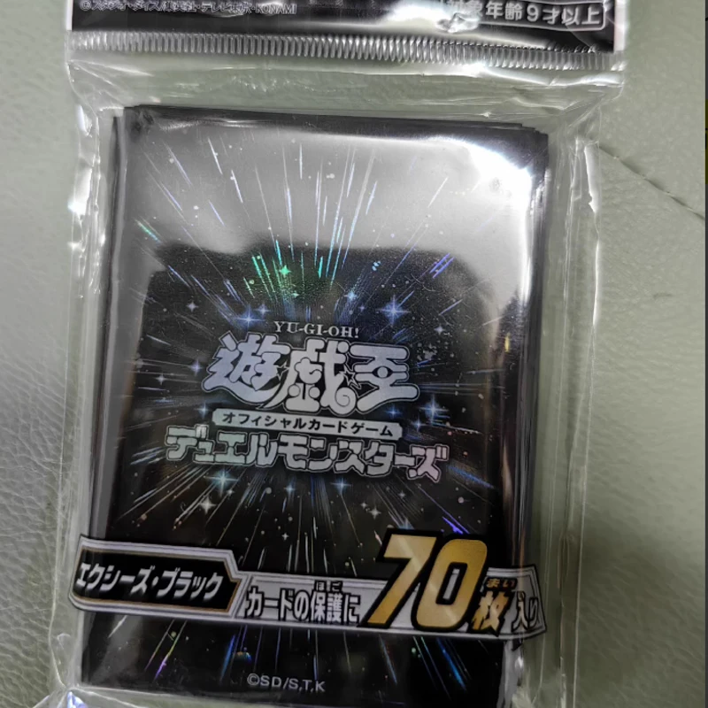 70pcs Yugioh Black Synchro White Card Sleeves 63x90mm Official Anime Card Sleeves Set Protective Gaming Sleeves Gift for Kids