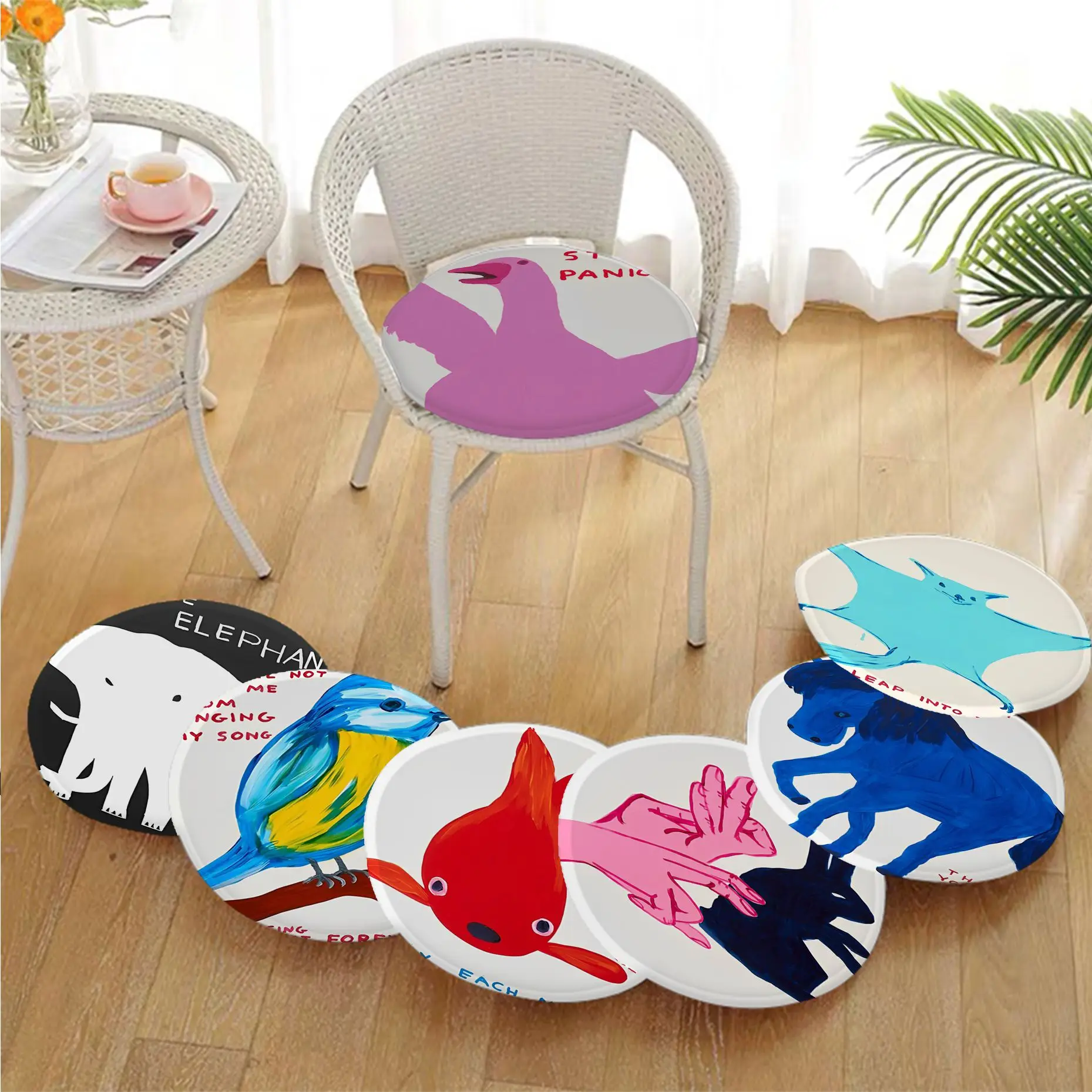 

Cartoon Animal Square Stool Pad Patio Home Kitchen Office Chair Seat Cushion Pads Sofa Seat 40x40cm Sofa Decor Tatami