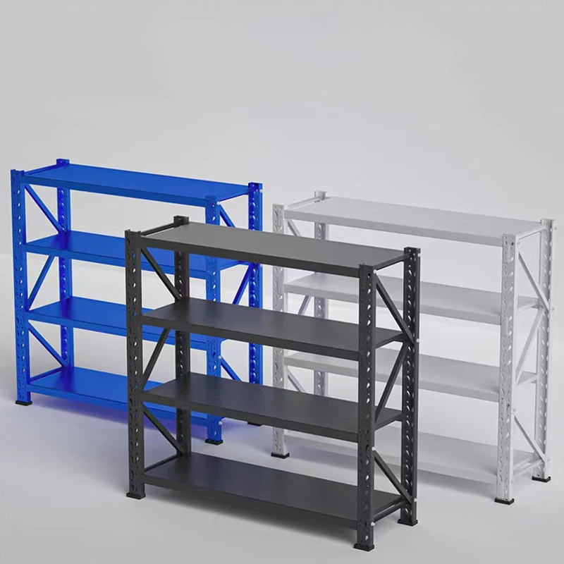 

200-1000kg Racking Adjustable Steel Boltless Shelf and Racks Warehouse Storage Medium Duty Shelf Rack Storage