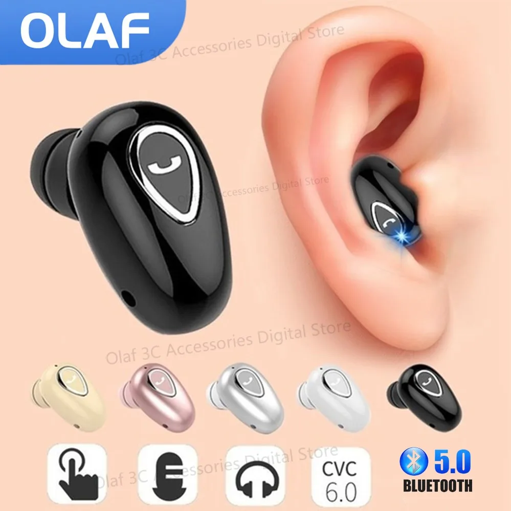 OLAF-Fones de ouvido Bluetooth sem fio, mãos livres, fones de ouvido à prova d'água, fone de ouvido gamer esportivo com microfone, fones de ouvido, TWS, IPX5