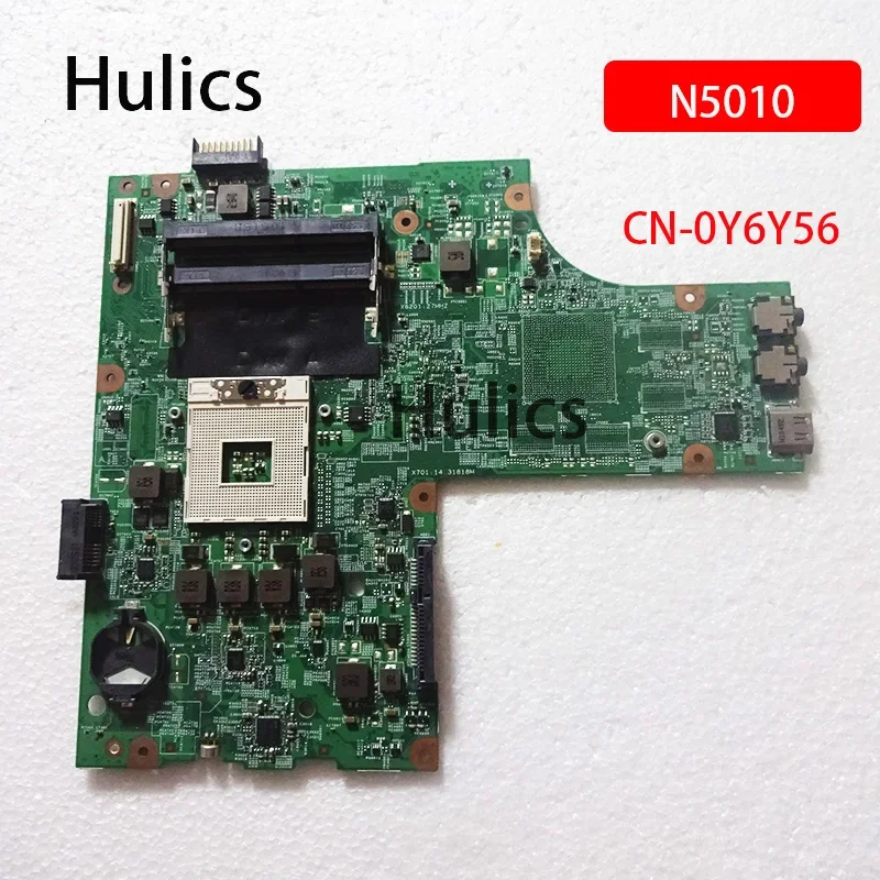 

Б/у материнская плата Hulics CN-0Y6Y56 0Y6Y56 Y6Y56 для ноутбука Dell Inspiron N5010, основная плата 09909-1 48.4HH01.011 HM57