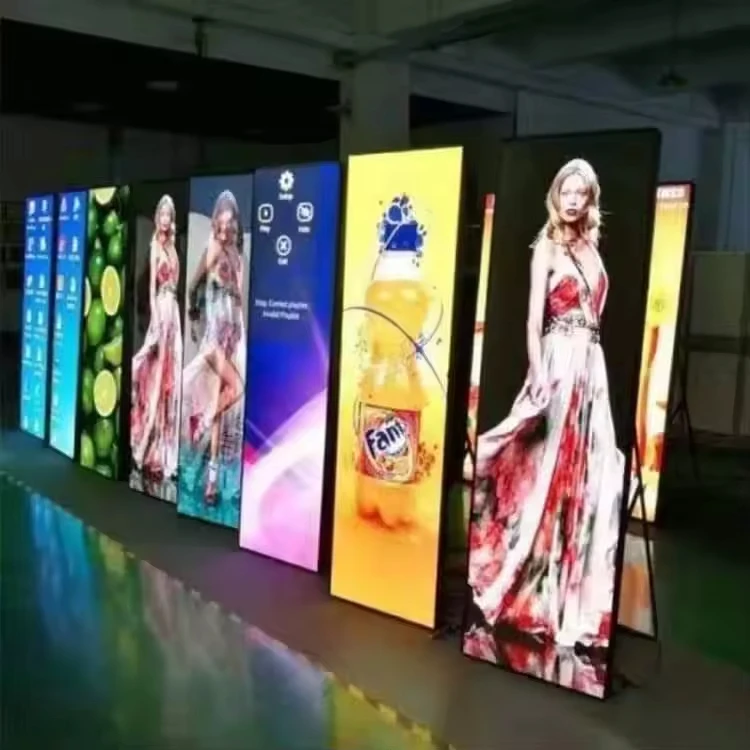 Hot Sale Led Poster Floor Type P2.5 P3 P4 RGB Indoor Full-color Advertising LED Poster Display Screen
