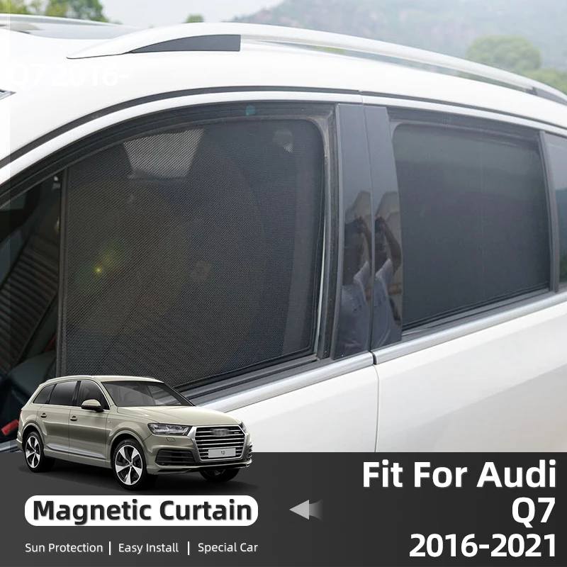 

FOR Audi Q7 4M 2015-2020 2021 2022 2023 Front Windshield Frame Curtain Car Sunshade Shield Rear Side Window Sun Shade Visor