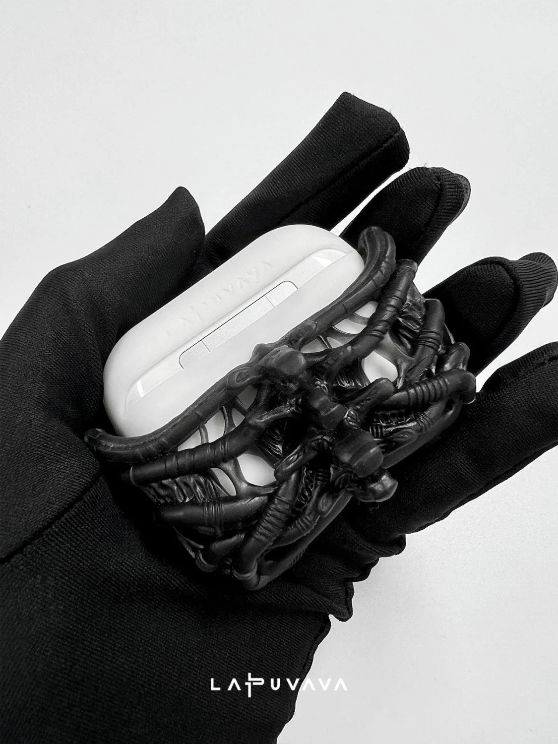 Casing headphone bentuk khusus hitam, casing lembut silikon cair, cocok untuk headphone nirkabel Bluetooth Apple