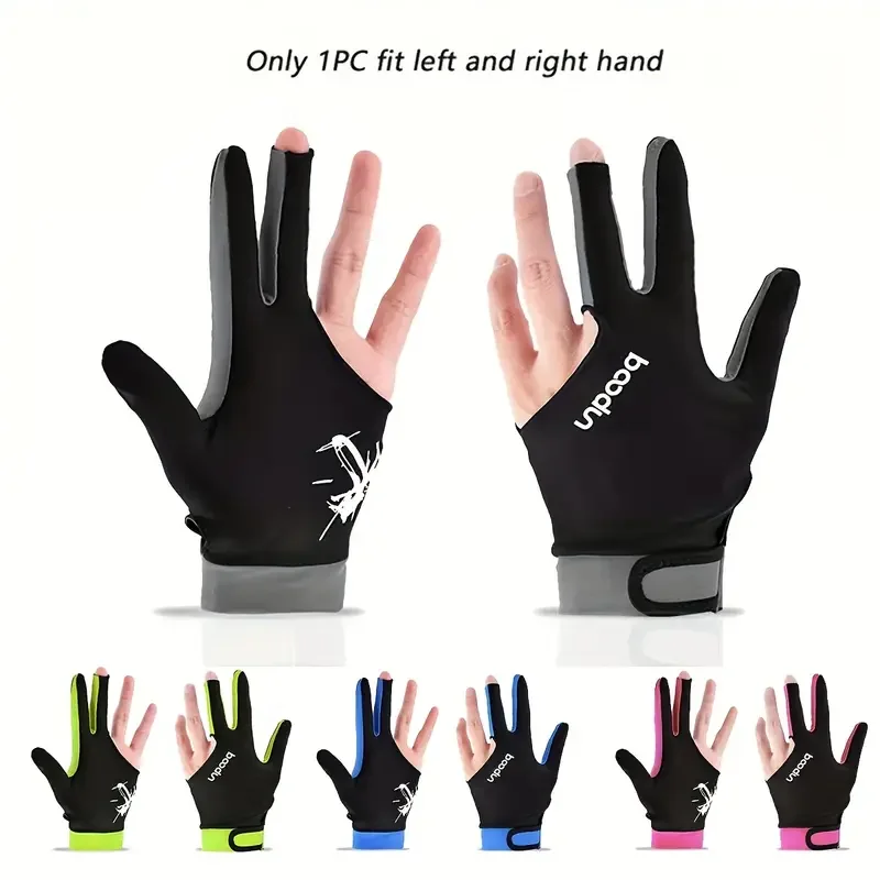 1 قطعة قفاز البلياردو 3 إصبع بركة قفاز مطاطا البلياردو تنفس مباراة قفاز للرجال والنساء السنوكر جديلة الرياضة قفاز #1