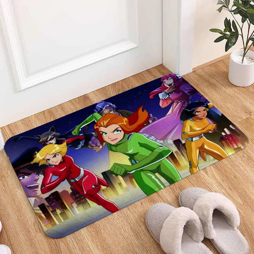 Totally Spies الكلمة حصيرة الحمام ماصة حصيرة باب بسيط الأوساخ مقاومة حصيرة المنزل المطبخ حصيرة القدم حصيرة دخول حصيرة #2