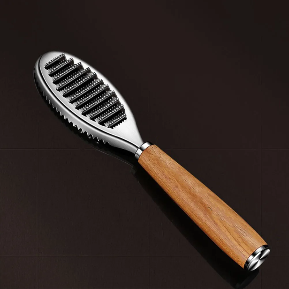 

Cleaning Scale Cleaner Stainless Steel Wood Cleaning Tool Design Safe Fish Peeler Seafood Tool