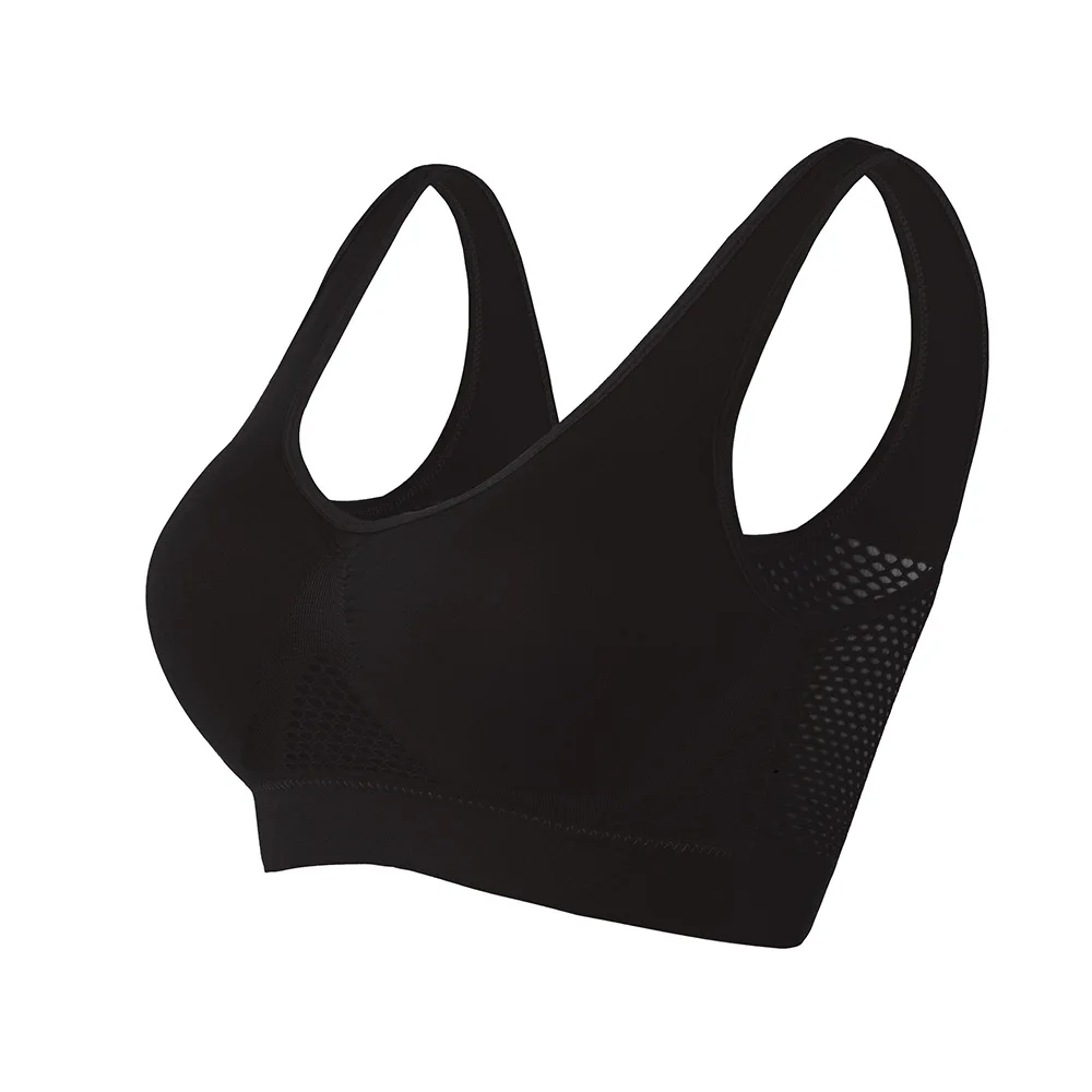 Breathable Hollow Out Sports Bra for Women, Padded Yoga Bra, Gym Running Tops, Fitness Bras, S-2XL Size