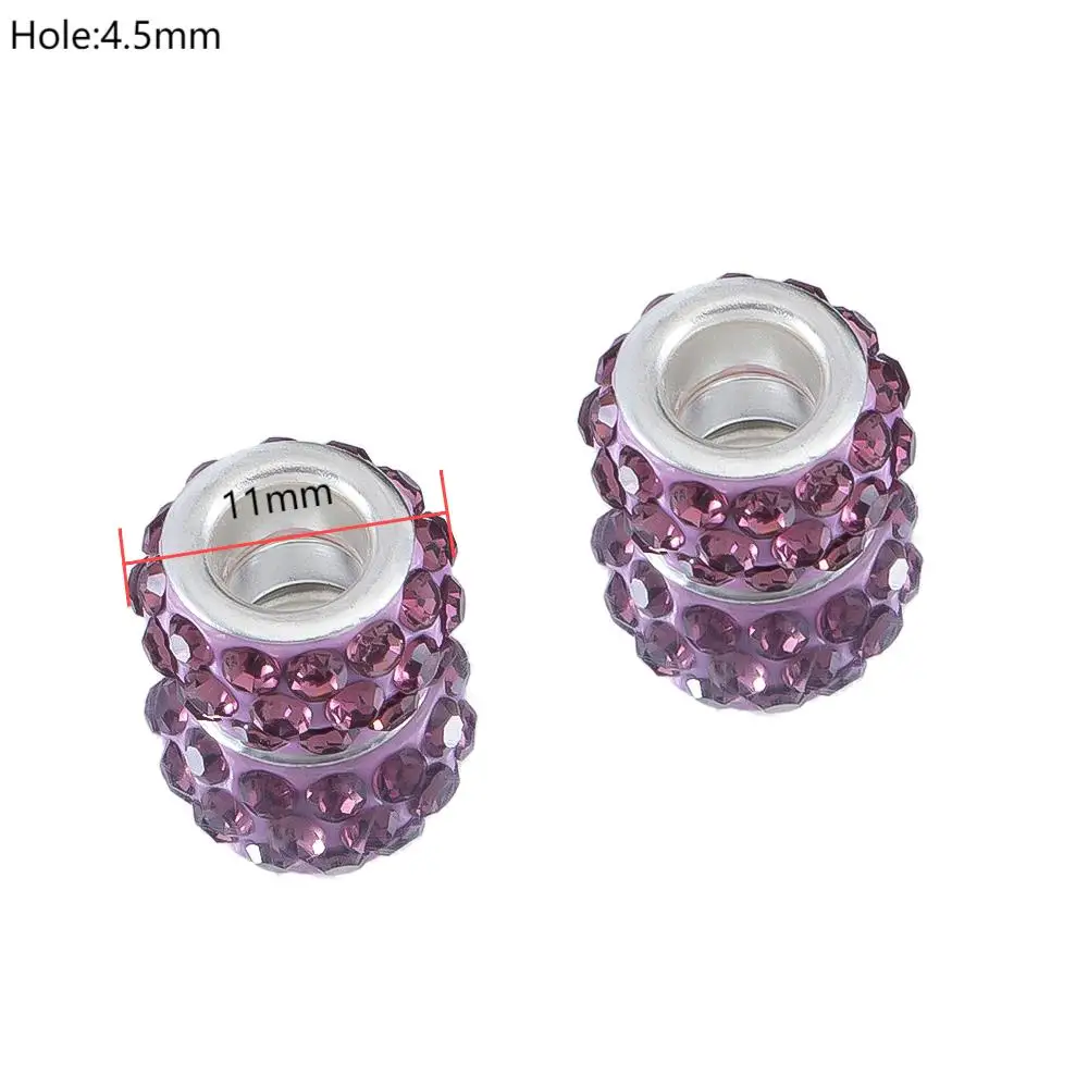 20pcs/lot 11mm Fashion Light Luxury High-end Sense Shambhala Copper Crystal Beads For DIY Friendship Bracelets Making Materials