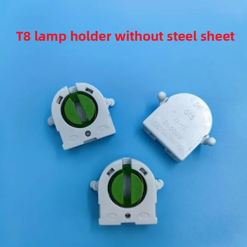 10 Buah Dudukan Lampu Neon T8 Basis G5 G13 Soket Lampu Tahan Panas Tanpa Shunt AC 500V 2A untuk Tabung Lampu Neon LED