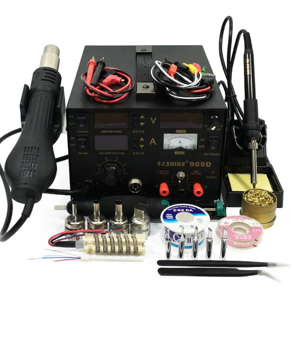 852D++  Rework Station Electricity Soldering Iron Adjustable Constant Temperature 2In1 Rework Soldering Soldering Heat Gun