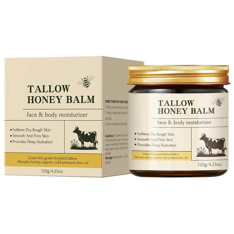 

120 г бальзам с медом и говядиной, увлажняющий крем для лица с говядиной, фасований травой, законченный травой, взбитый ванильный увлажняющий крем для говядины