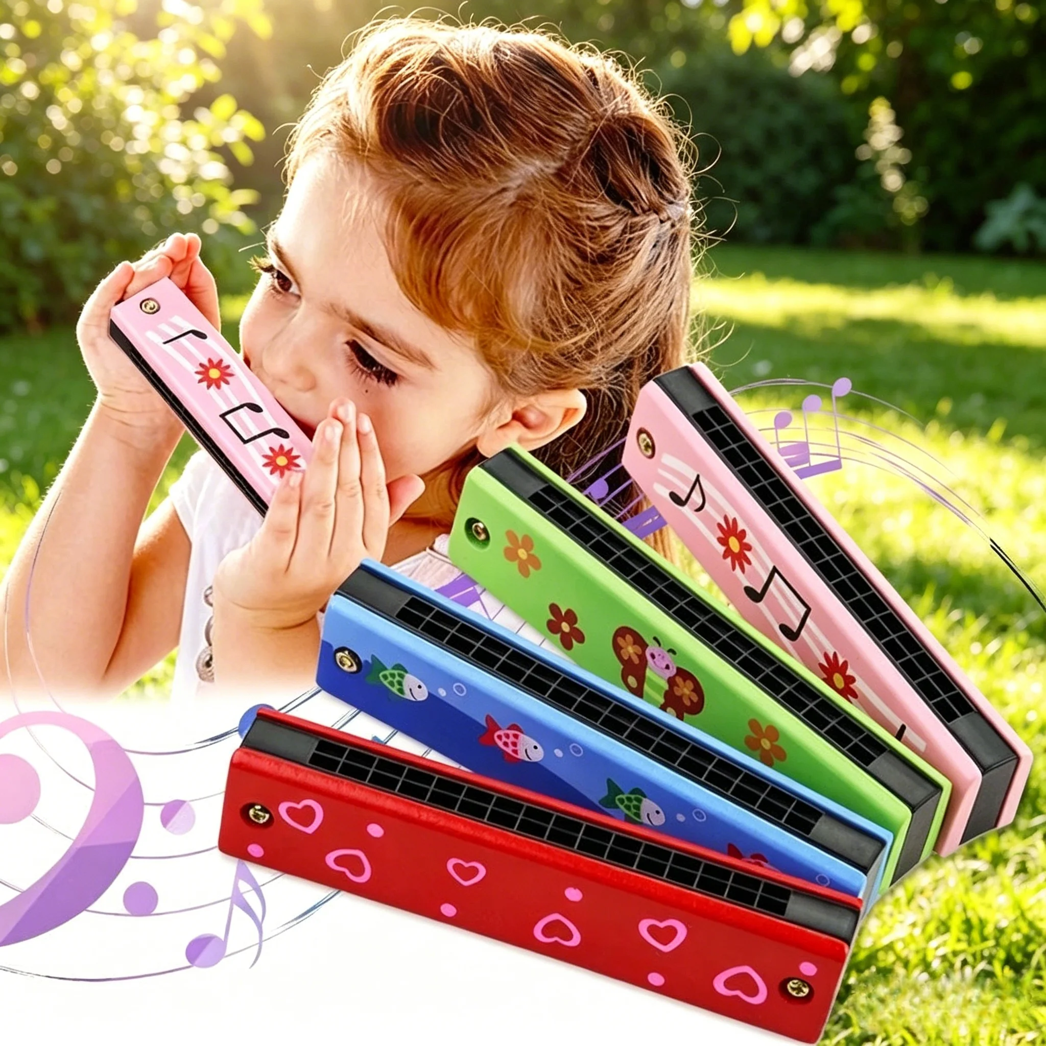 Musical Instrument For Toddlers - Çocuklar için Ahşap Armonika Müzik Aleti
