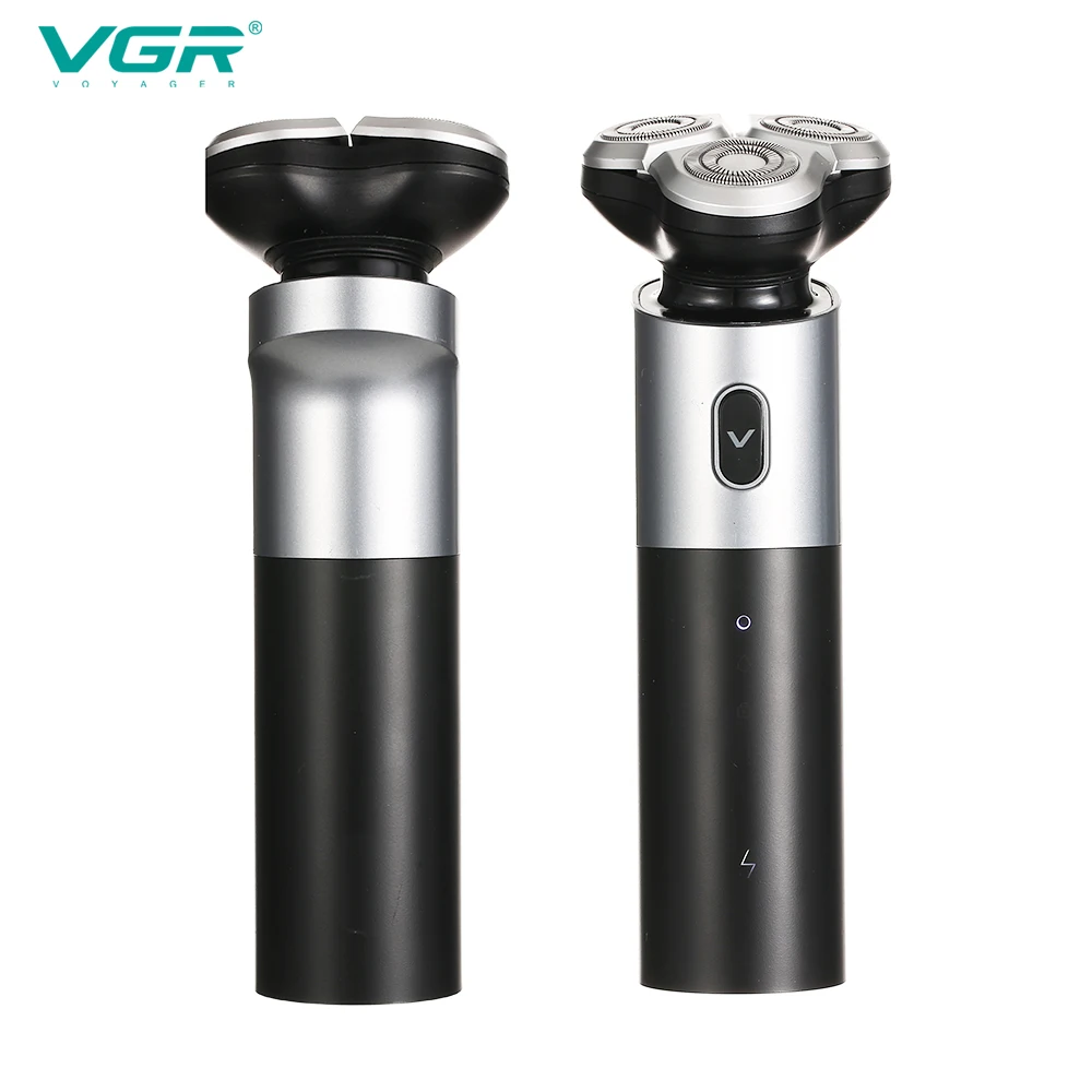 VGR เปียกมีดโกนหนวดไฟฟ้าสำหรับหนวดเคราผู้ชาย Stubble ไฟฟ้ามีดโกน Facial เครื่องโกนหนวดล้างทำความสะอาดได้