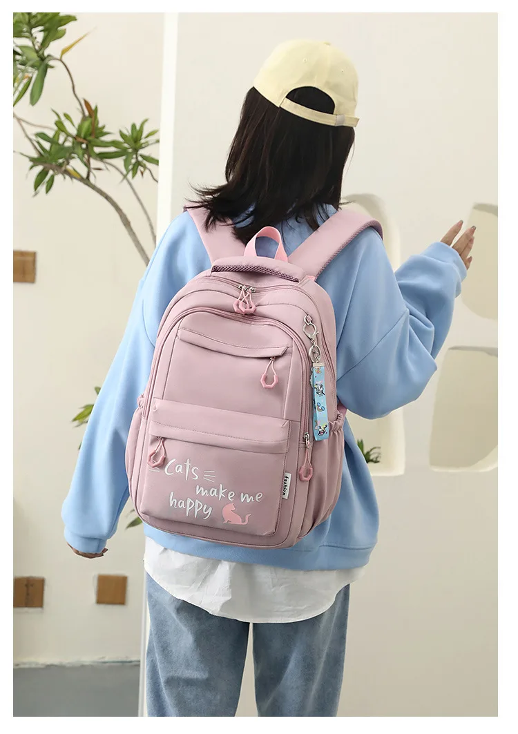kids school bag cute pink school backpack for girls children kawaii bookbag primary middle students gift large capacity backpack