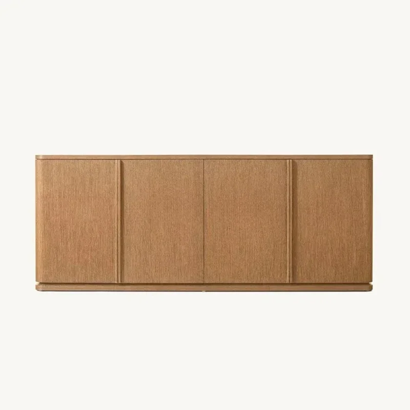 Solid Oak 4 Door Self-service Cabinets Kitchen Sideboards Family Dining Room