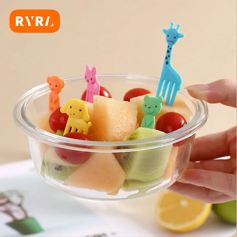 Fruit Picks Cute Mini Animal Cartoon Food Picks Children Snack Cake Dessert Food Fruit Forks, Lunch Accesorioes For School Kids