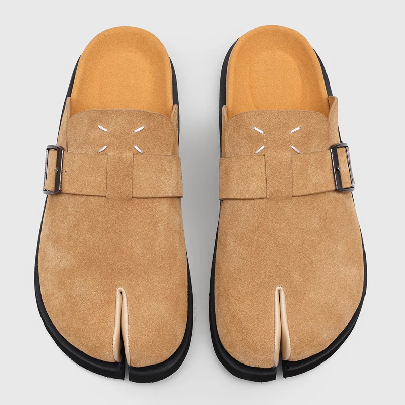 The New Thick Soled Boken MenShoe Feature A Split Toe Design Which Is Non Slip Suitable for Casual Outdoor Fashion Semi Slippers