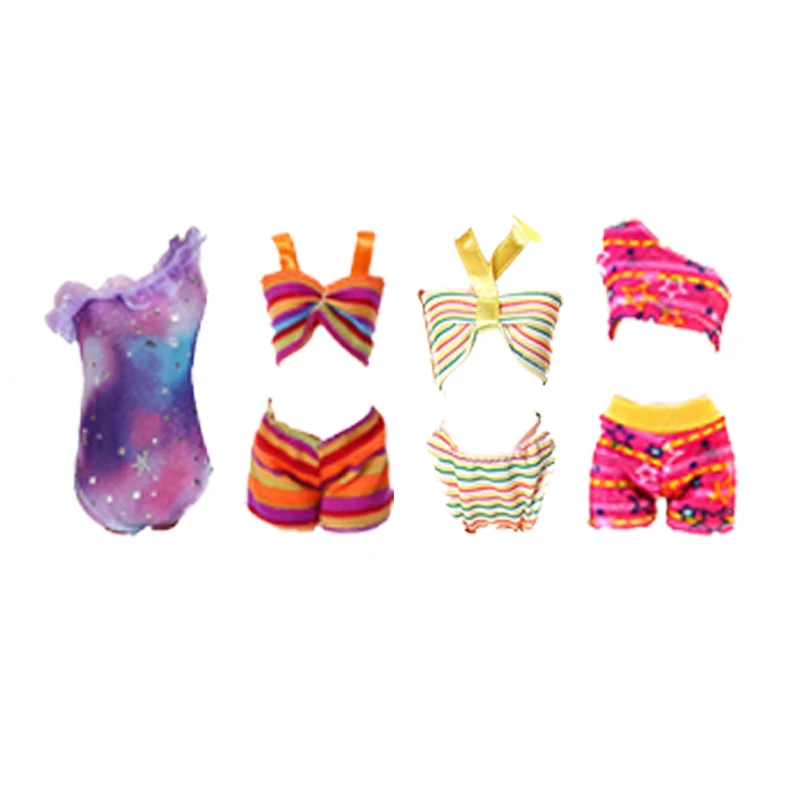 4-elementowe stroje kąpielowe dla lalek Domek dla lalek Stroje kąpielowe Zabawki Ubrania Miniaturowe stroje kąpielowe Bikini Stroje plażowe Domek do zabawy Akcesoria do pływania