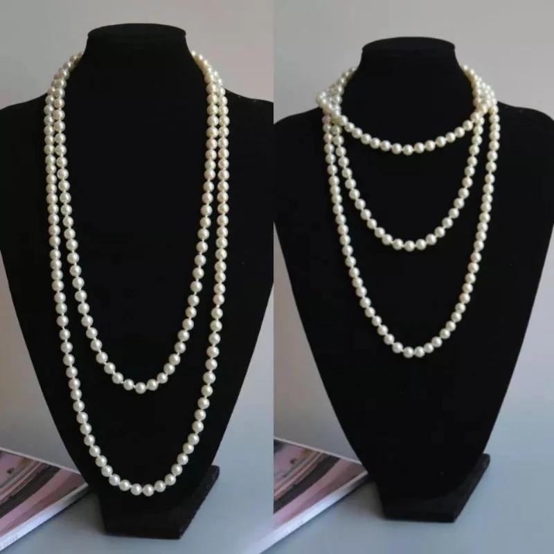 

Girl’s Imitation White Pearl Beadeds Chain Necklace New Collarbone for Women Sweet Elegant Party Jewelry Wedding Gifts