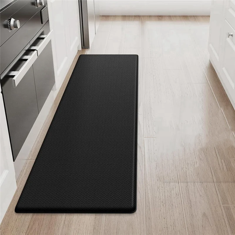 Cushioned Anti Fatigue Kitchen Mats For Floor, Waterproof Kitchen Rug Set For Kitchen, Floor, Office, Black-New