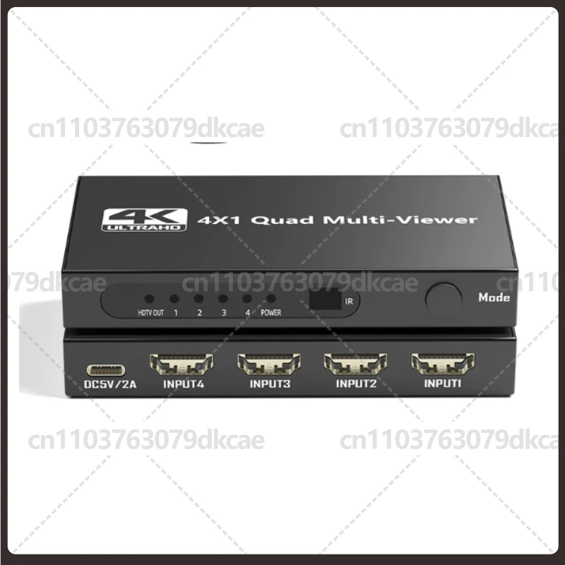4K HDMI Quad Multi-Viewer 4 In 1 Out Seamless Switcher for DNF Gaming