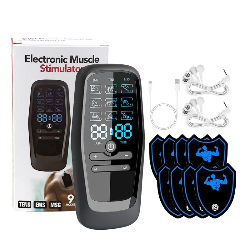 Electric Physiotherapy Tens Muscle Stimulator EMS Acupuncture Body Massage Tens Unit Machine Digital Therapy Slimming Machine