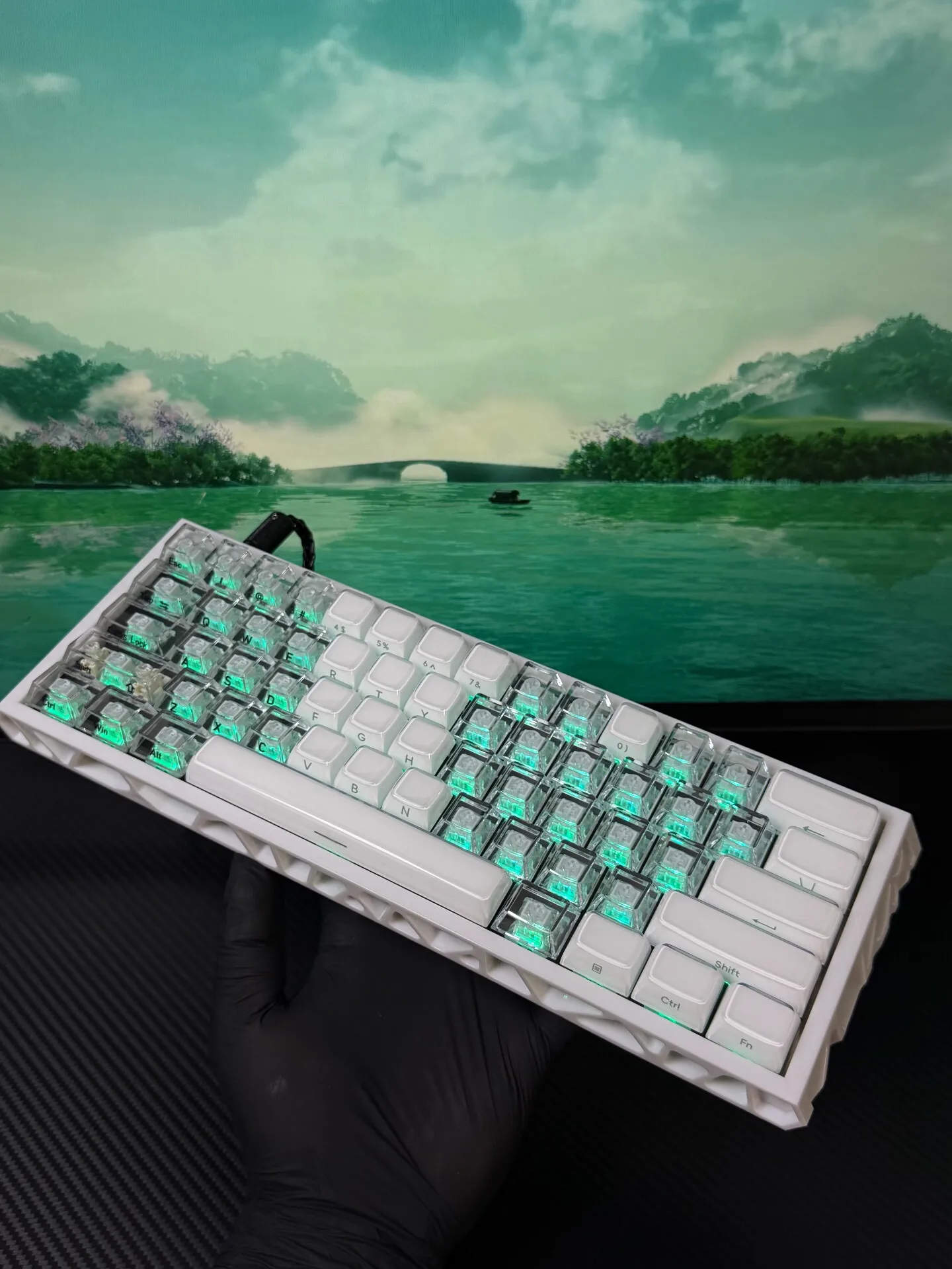 Custom West Lake Water Colorway Full Mod Magnetic Axis Keyboard, Brand New Unused HE Kit, Premium Custom Gaming Gift