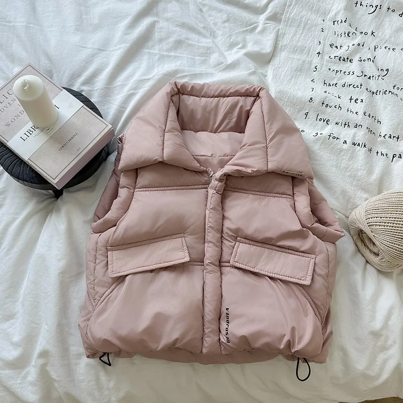2024 new children's double-collared cotton waistcoat Cupertino fashion for children and girls to wear waistcoat 120-160cm image 6