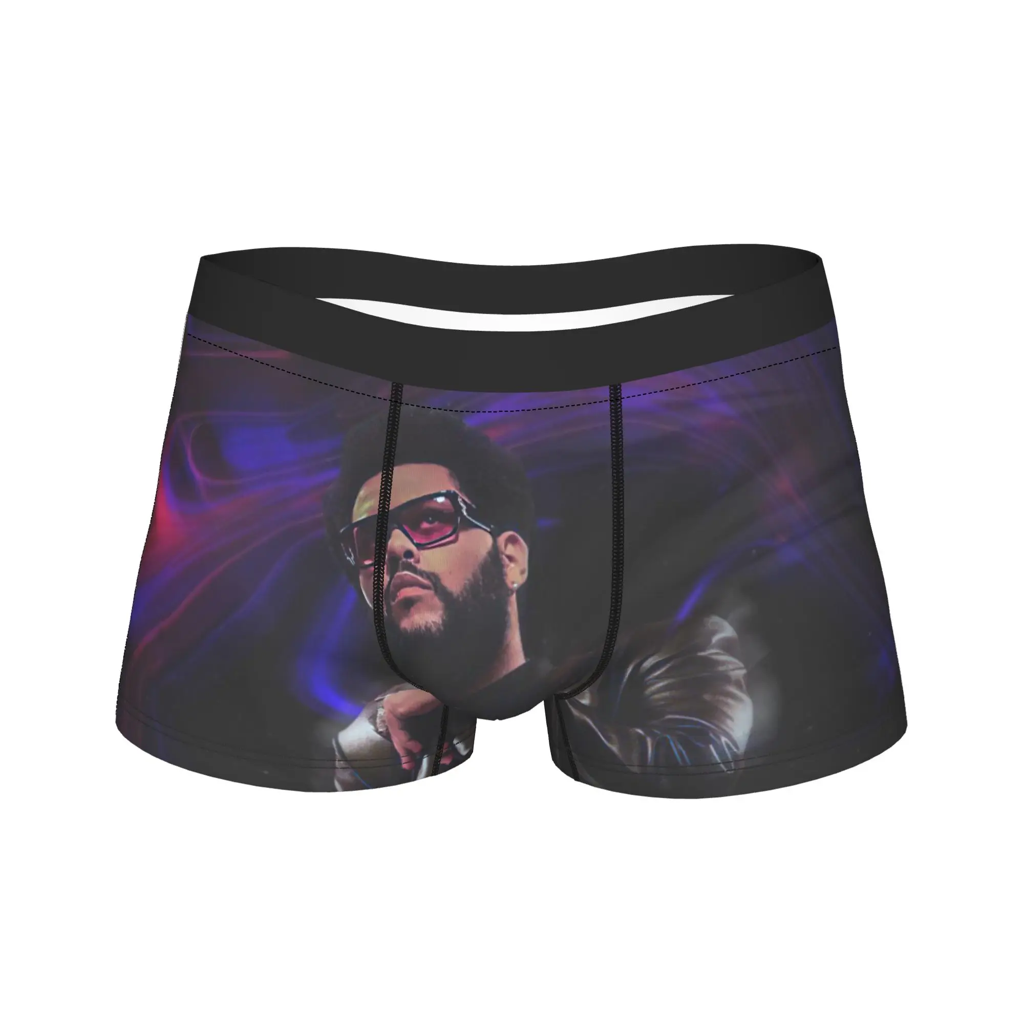 

Men's The Weeknds Rapper Singer Long Underwear Fashion Boxer Briefs Shorts Panties Male Breathable Underpants Plus Size