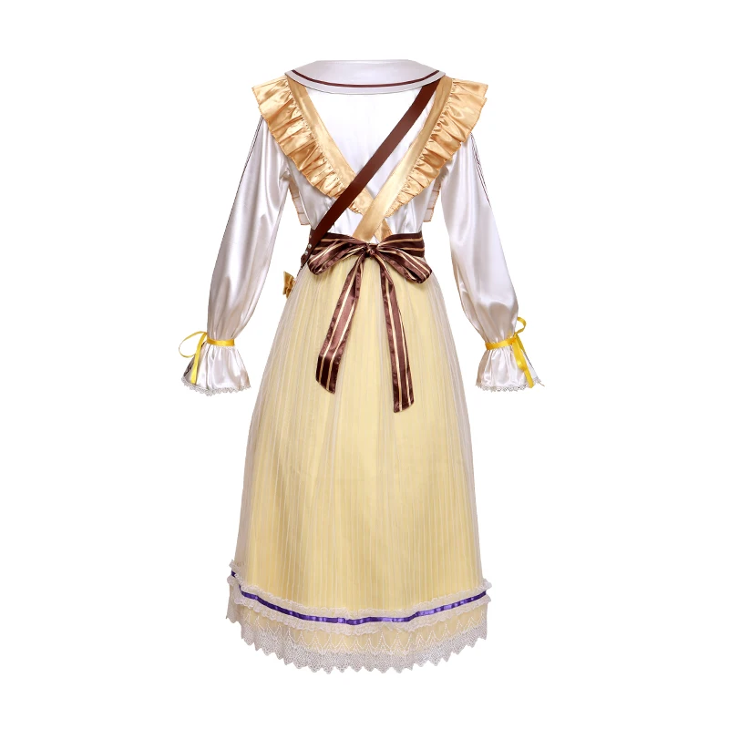 Anime Game Anne Lester Toy Merchant Cosplay Costume Shimmer Wig Yellow Dress Uniform Full Set Adult Woman Kawaii Halloween Suit