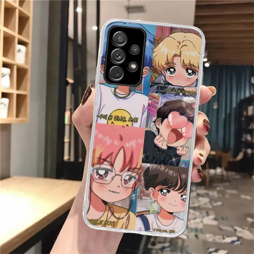 T-Txt Boy Band Kpop Soft Phone Case For Samsung Galaxy A14 A13 A12 A15 A54 A53 A52 A55 A34 A33 A32 A35 A24 A23 A22 A25 A04S A03S