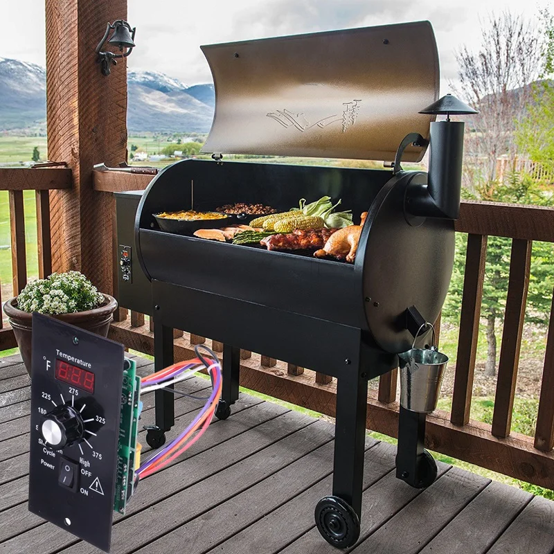 PID-programmacontroller, pelletgrilltemperatuurregelaar compatibel voor TRAEGER GRILLS Pro22-serie 34-serie US-stekker