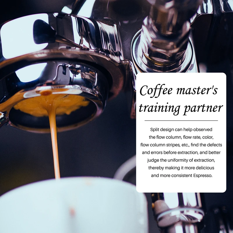 ABRE-Bottomless Portafilter 54Mm With Hollow-Carved For Breville Barista Series/Bambino Plus/Infuser Walnut Handle